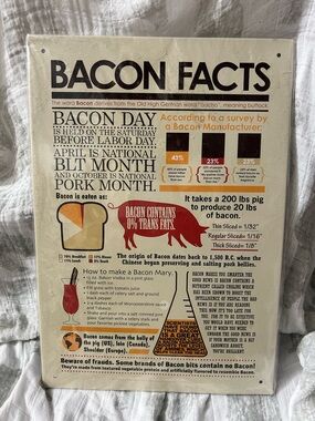 Bacon Tin Sign